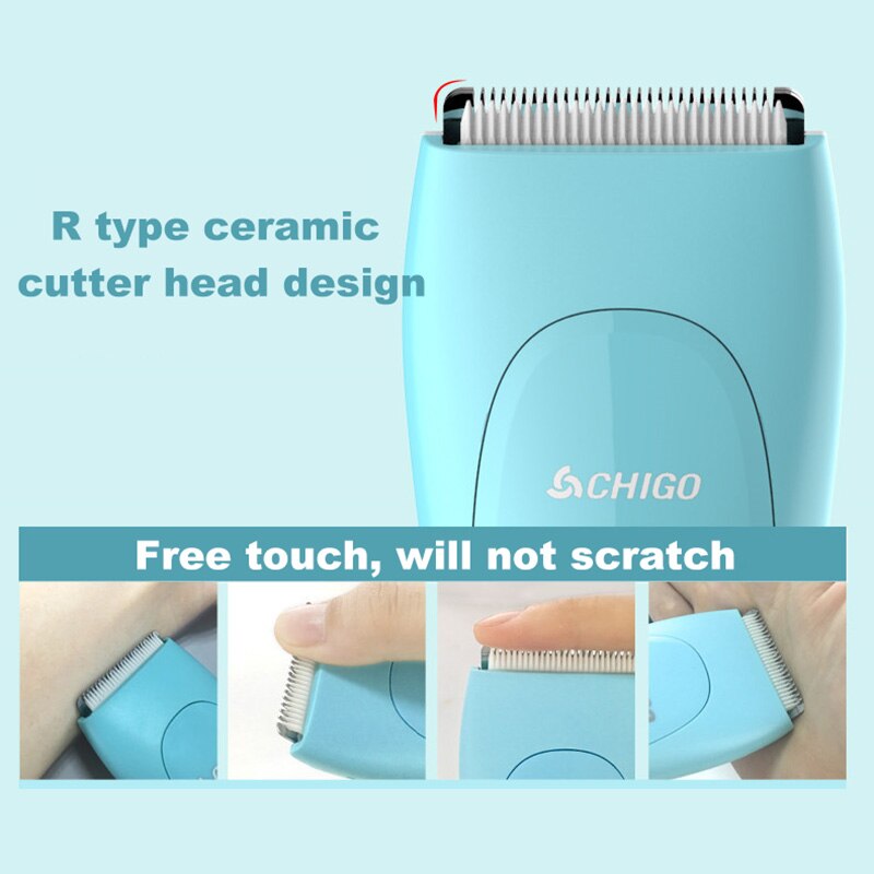 CHIGO Baby Electric Hair Clipper USB Rechargeable Waterproof Quiet Low Noise Suit Adult Child Baby Hair Clipper Cutter Trimmer