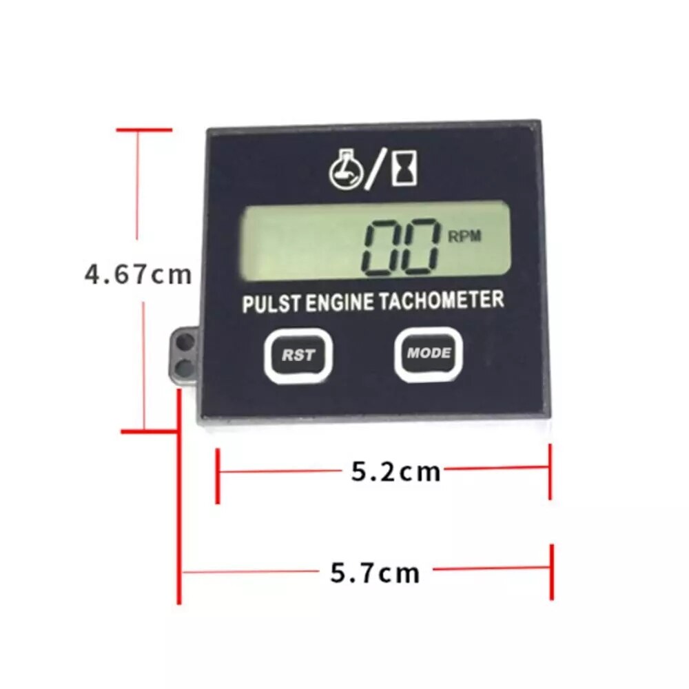 Digital Engine Tachometer Pressure Gauge Engine Speed RPM Liquid Crystal Display for Motorcycle Engine Stroke Engine Car Boat