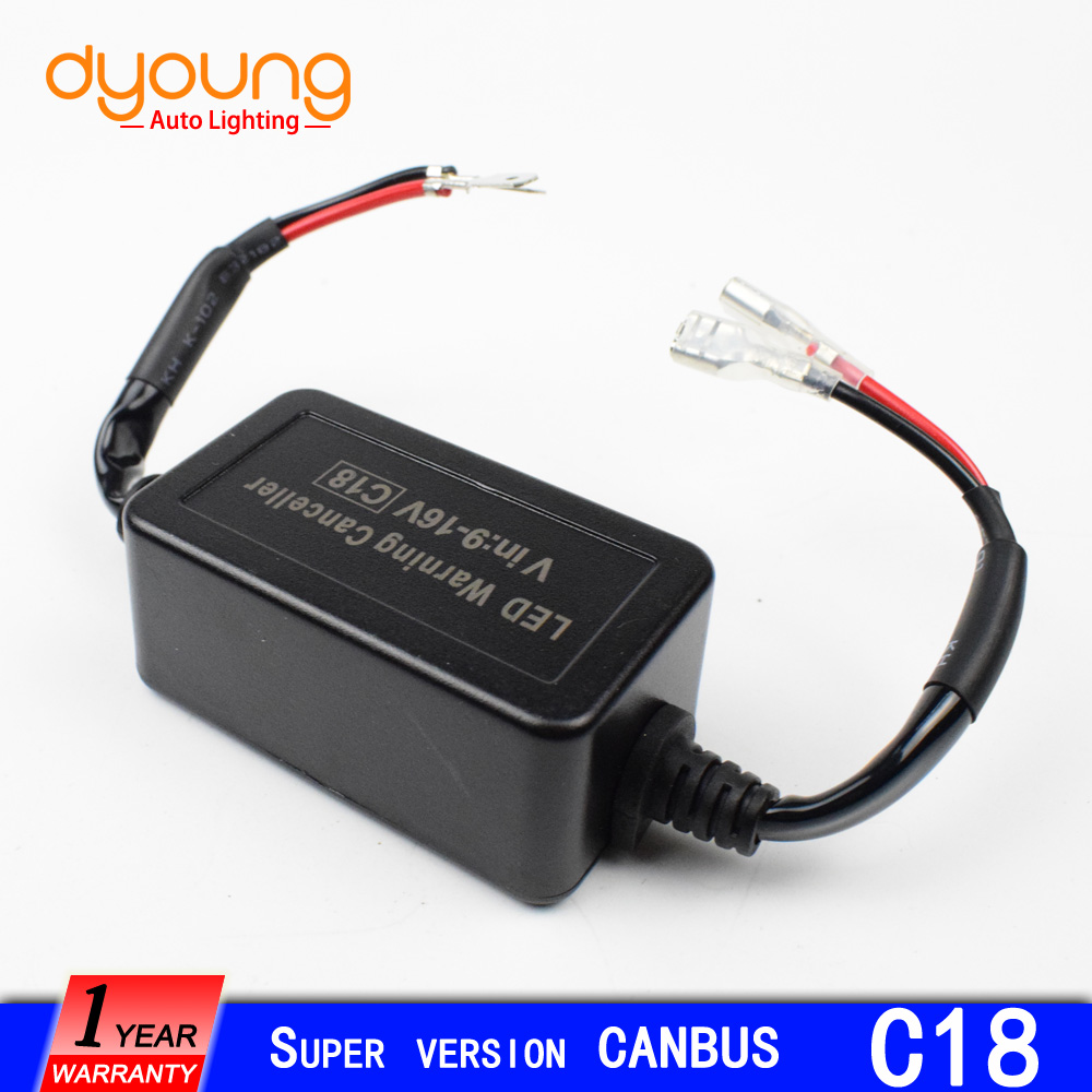 Decoder Led Canbus H7 Belastingsweerstand Versterken Led Canceller H4 Koplamp Emc H1 H3 H8 H9 H11 880 9005 9006 9012 Hir2 2Pcs C18