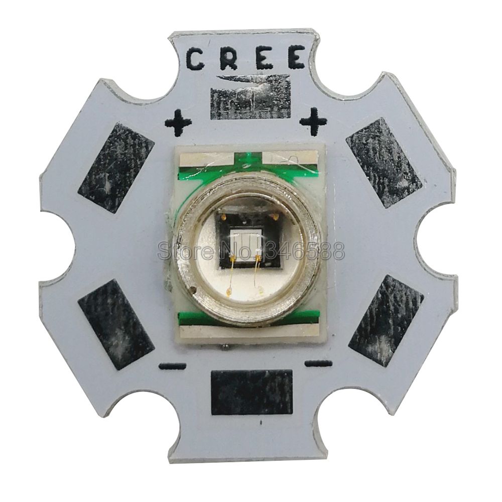 10x cree xlamp xre xr -e 3w high power led lysemitter perle  on 16mm / 20mm pcb heatsink hvit varm hvit rød grønn blå gul
