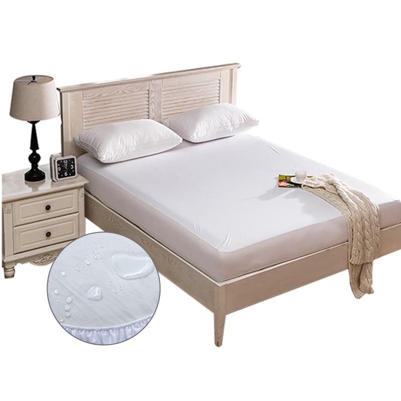 Smooth Waterproof Mattress Protector Bed Bug Proof Dust Mite Mattress Pad Cover For Mattress Twin Full Queen King Calking for US