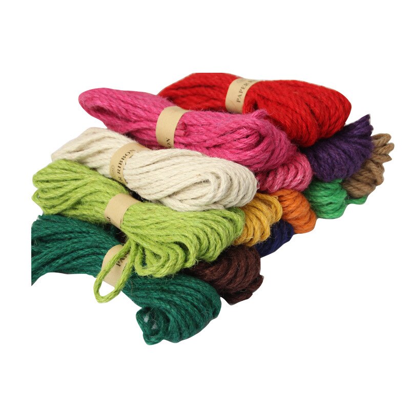 6mm naturalna juta sznurka pasek z juty liny konopne strona sznureczki do pakowania prezentów ślubnych nici DIY Craft wykonany ręcznie dekoracyjny Pet drapanie