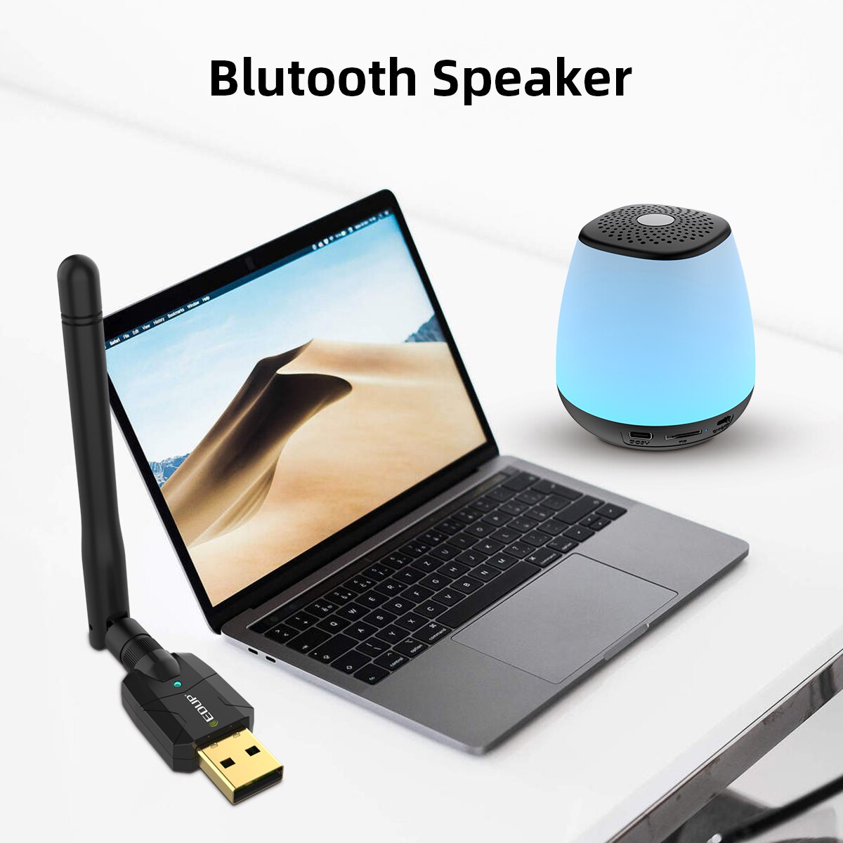 EDUP B3536 100M Bluetooth Adapter USB Bluetooth 5.1 Wireless Receiver Transfer For PC and Desktop Audio Wireless Mouse Adapter