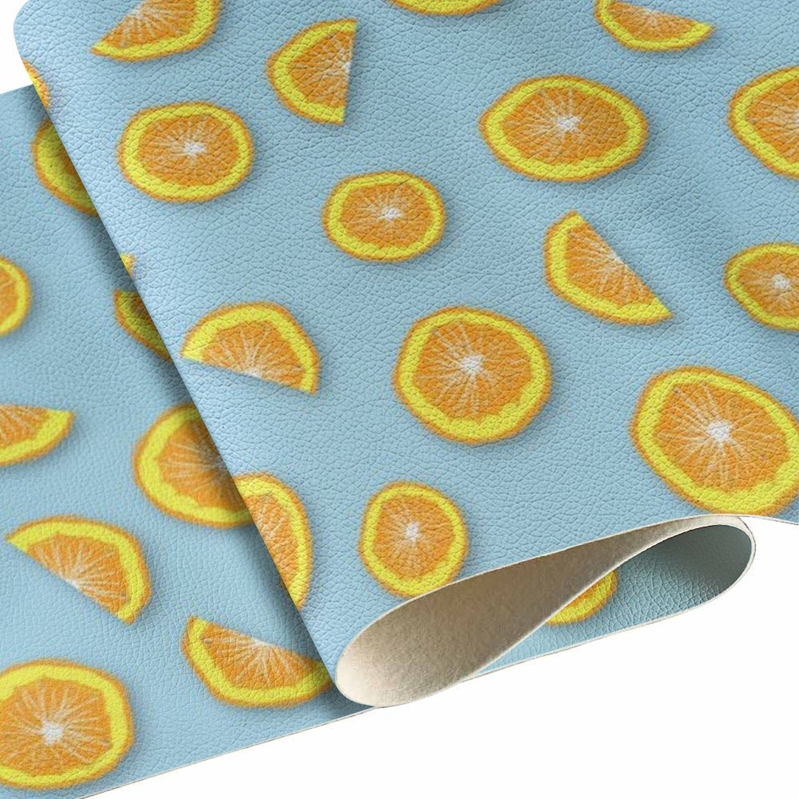 Good-Looking Fruit Printing Lychee Pattern Leather Fabric Hair Accessories Bow Knot Shoes Crafts 22X30cm