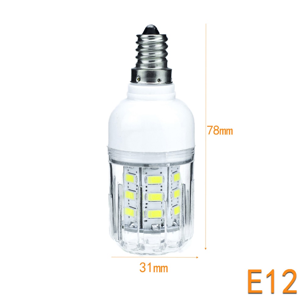 DC 12V 24V E27 G9 GU10 bombillas LED de maíz E26 E12 E14 B22 focos 7W 27LEDs lámparas de mesa brillantes para el hogar iluminación interior: Blanco / RGB / 2 unidades