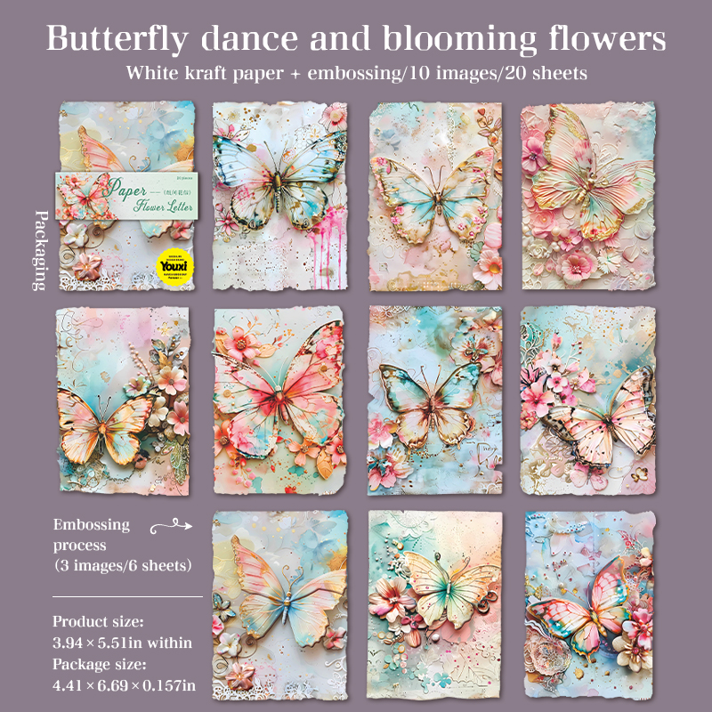 20Pcs Paper Flower Letter Series Scrapbooking Paper Material Perfect for Collage Journaling Diy Craft Supplies: Light Grey