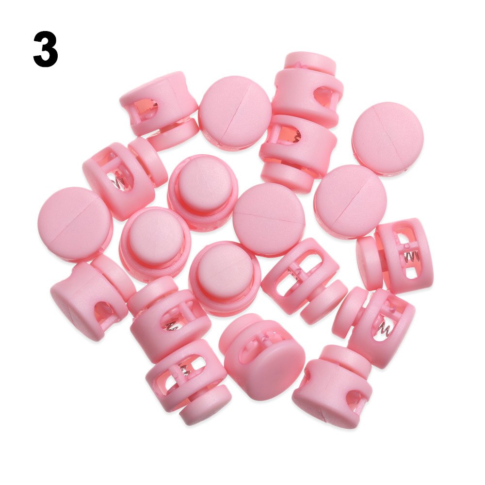 20pz Multi-colori di Plastica Fermacorda E Ganci di Blocco del Cavo 6 millimetri Doppio Foro fagiolo alternare clip di Abbigliamento FAI DA TE Merletto di Abbigliamento Sportivo accessori: 3