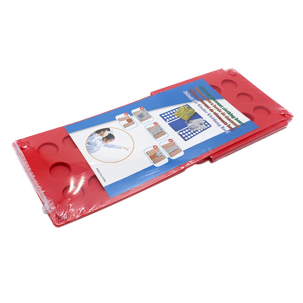 Clothes Folder T-Shirt Top Clothes Folders Magic Folding Board Flip Fold Kids Laundry Organizer Clothes Tools Style: Red