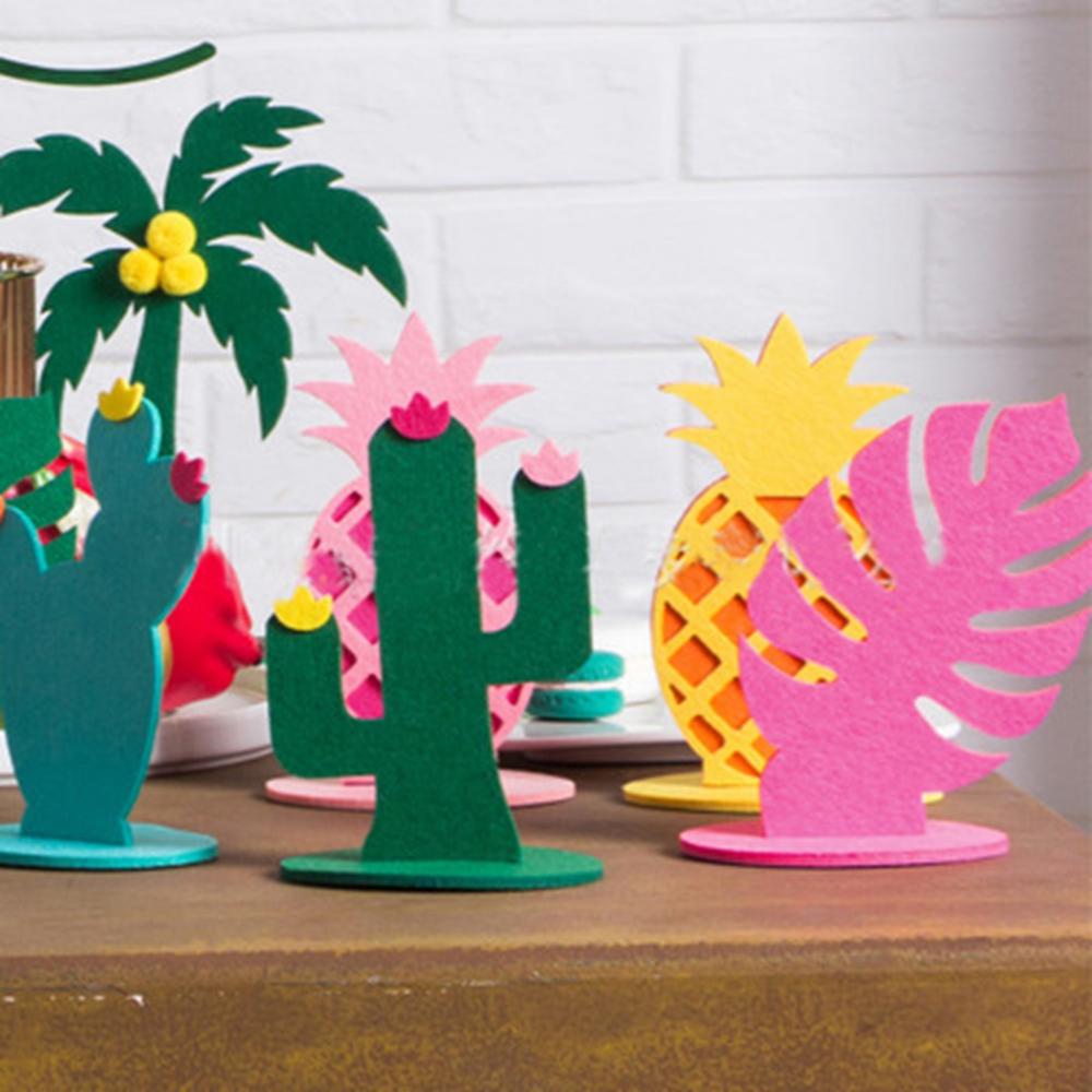 Décoration de Table de fête hawaïenne, cocotier Tropical d'été, plage, fête d'anniversaire, tortue, feuilles, flamand rose, Cactus