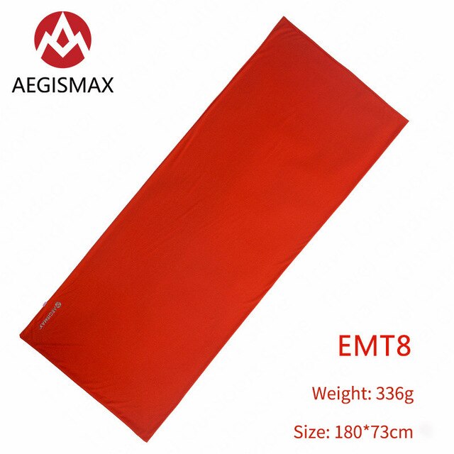 Aegismax camping sovepose liner kuvert mumie udendørs camping bærbar enkeltseng sovepose liner lås temperatur: Emt 8