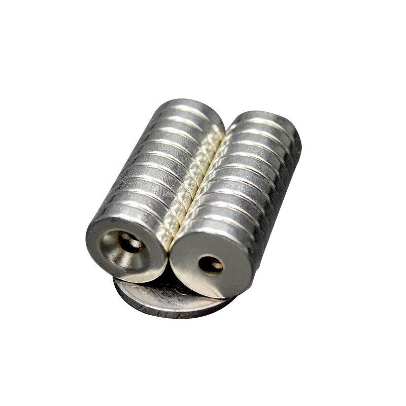 20 ~ 50 stuks 15 x 5-6mm ndfeb super krachtige magneten 15*5mm gat 6mm permanente neodymium magnetische verzonken ronde magneet  n35 15*5-6mm
