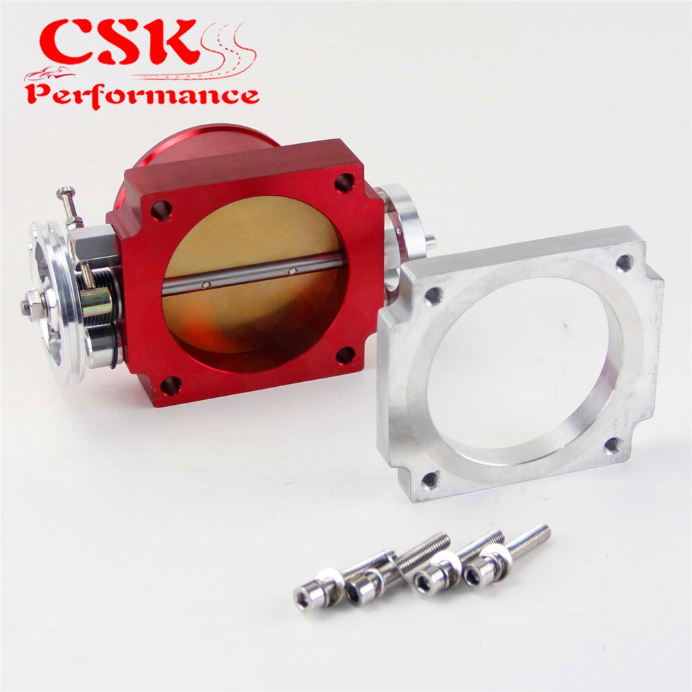 Universal 90mm VQ35TPS Throttle Body Intake Manifold Black/Red/Blue/Silver