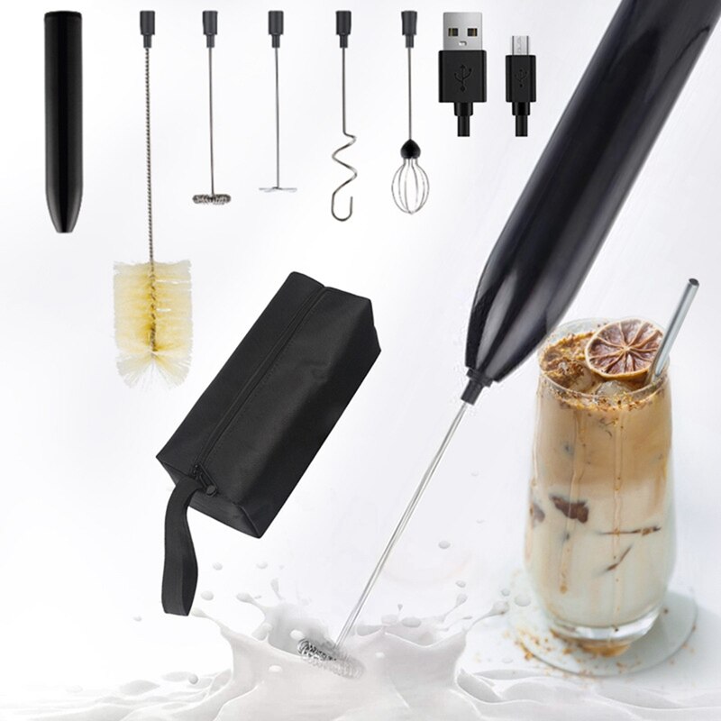 Electric Milk Foamer Coffee Machine Mixer Hand Ground Cappuccino Foam Blender Egg Beater Convenient Type