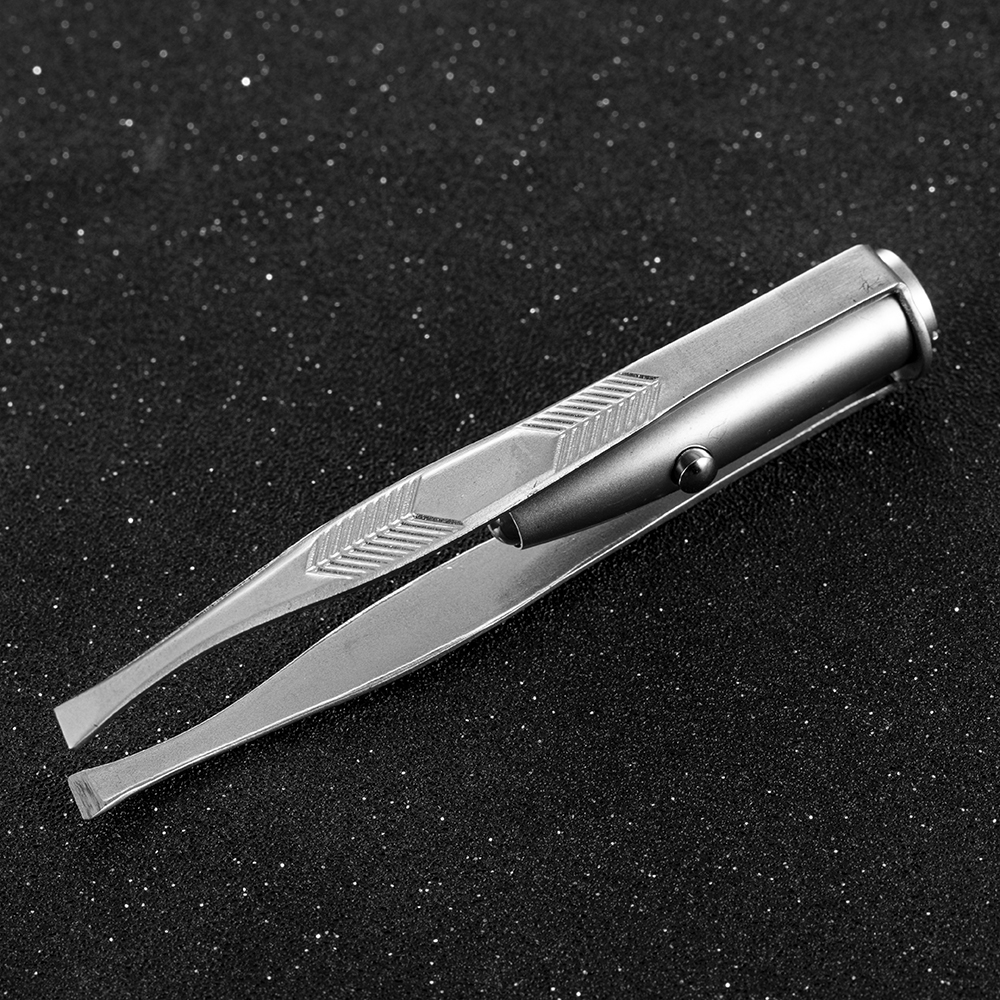 1 Pcs Led Eyebrow Tweezers Stainless Steel Face Eyebrow Eyelashes Remover Tools Light Eyelash Tweezers Beauty Makeup