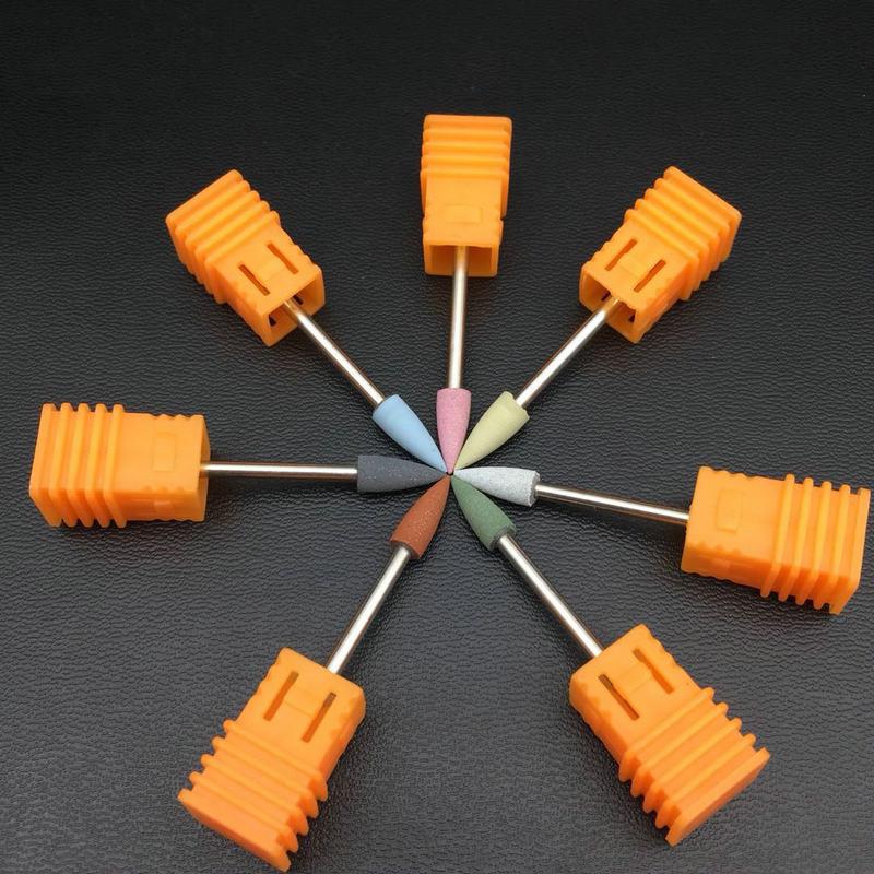 Cabezales de goma para pulir uñas, de silicona y Goma, Flexible, accesorios para manicura, 1 unidad