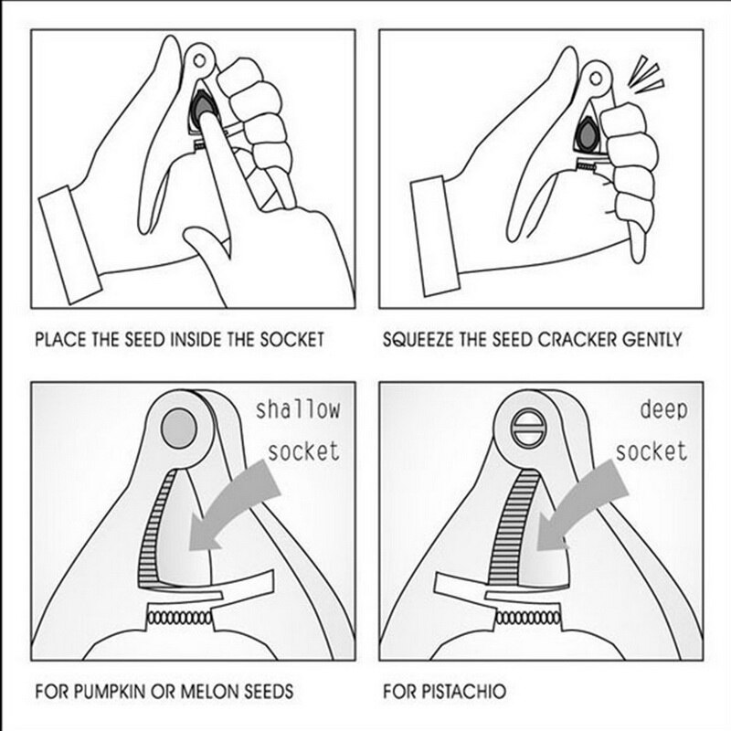 Multifonction en plastique casse-noisette Melon graine pince pince pistache graines éplucheur noyer pin décortiqueur ouvreur écrou craquelin pince