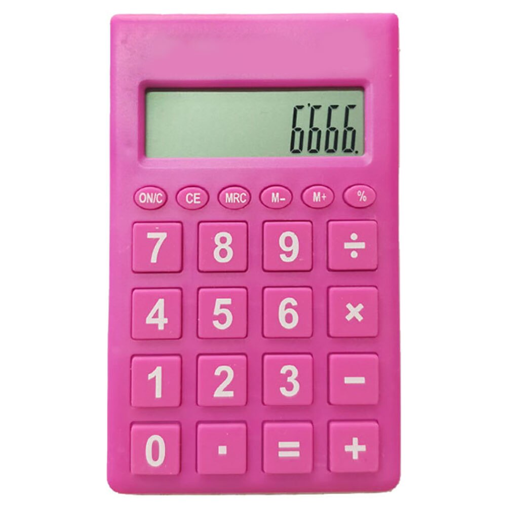 Portátil multifuncional científico electrónico calculadora 12 contador Digital Oficina hogar estudiantes función suministros Color caramelo: Rose Red