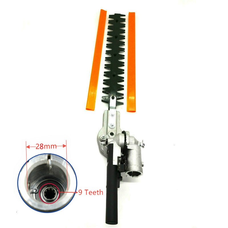 Heckenschere Kopf 26 mm/28 mm 7/9 Spline 5,3 mm quadratisch hochpolig Pinsel Grasschneider Harvester Mäher für Gartengeräte Ersatzteile: Blau