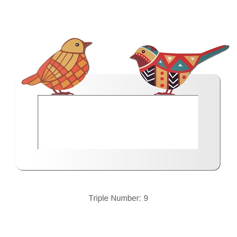 Bon augure oiseau interrupteur décoration pâte moderne Simple cadre couverture prise Protection couverture peut être carte peut coller Stickers muraux: 9