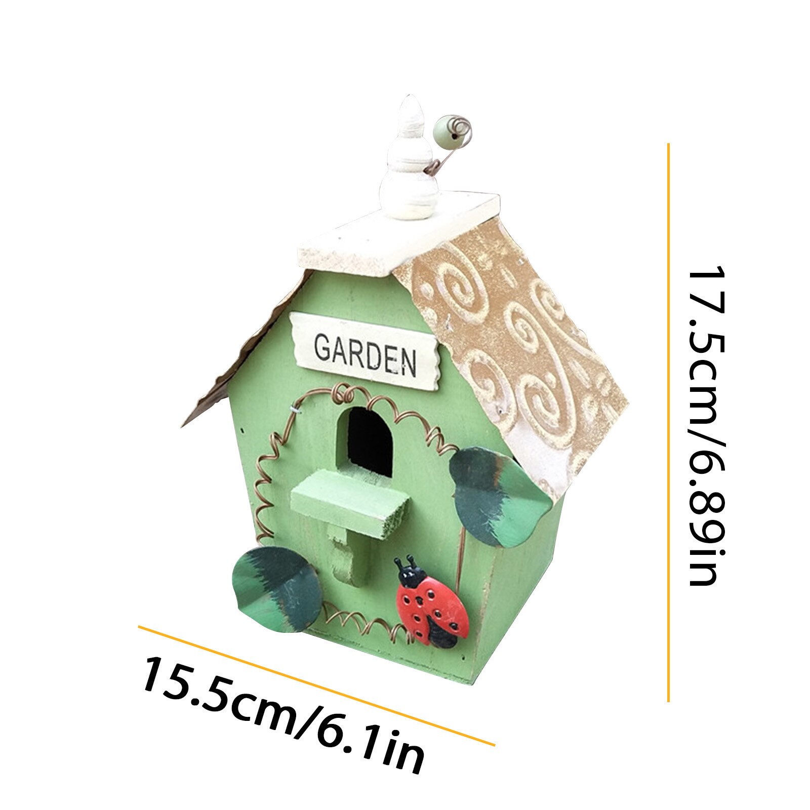 Wooden Bird House Nesting Box Hanging Bird Nests Home Garden Decoration FFT