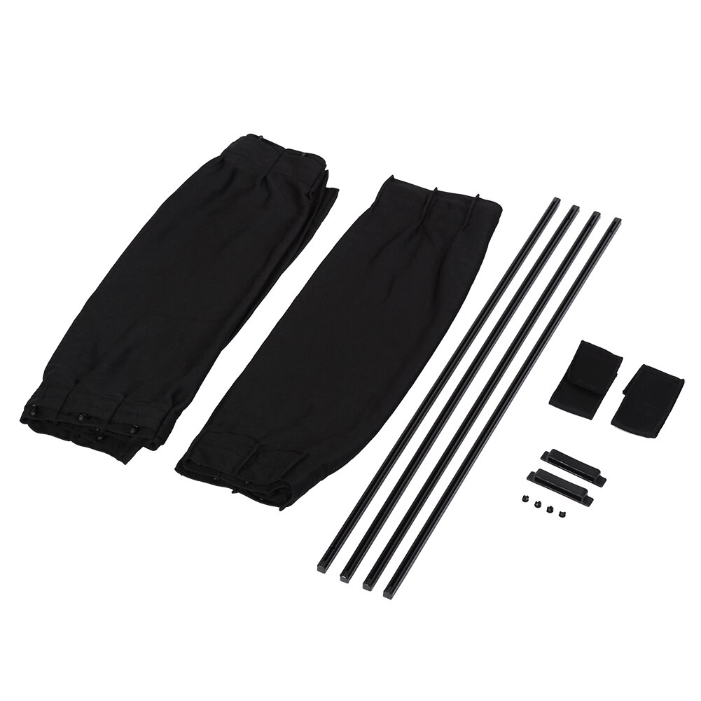 2*50s carro sol sombra janela cortina ajustável pára-sol viseira valance cortina preto verão proteção janela filme: Black