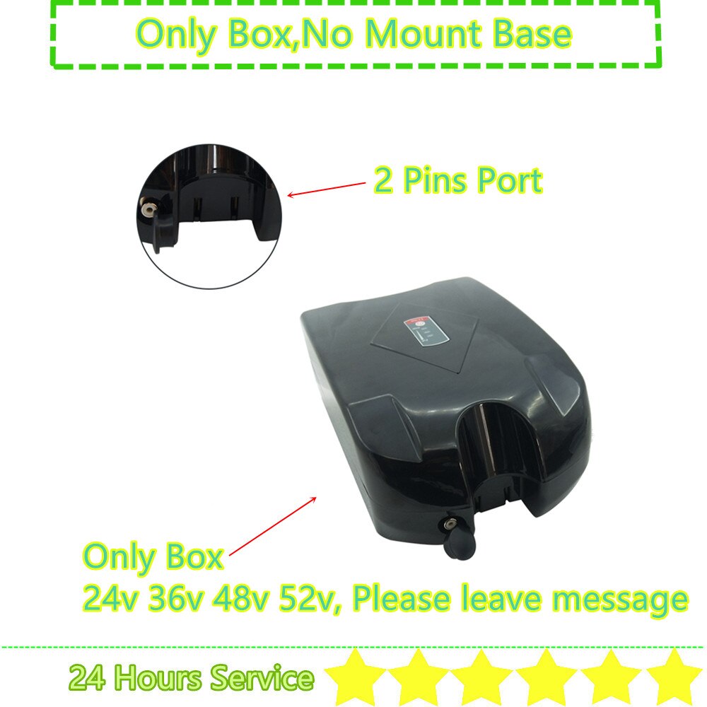 Frog Seat Post Ebike Battery Box 24V 36V 48V 52V Mountain Bike City Bike Folding Bike Battery Box 40 50 52 56 60 65 pcs 18650: Only Box 24v 36v 48v