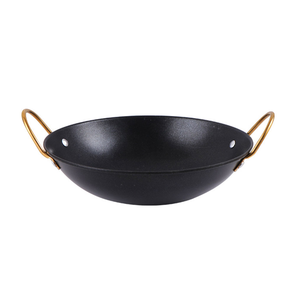 1pc Seafood Pot Ramen Pot Double Ear Stainless Steel Round Bottom Small Pot: 30X25X9CM
