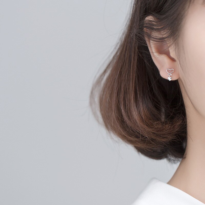La Monada Stud Earrings For Women Silver 925 Minimalist Heart Fine Women Earrings In Jewelry Stud Earrings 925 Sterling Silver