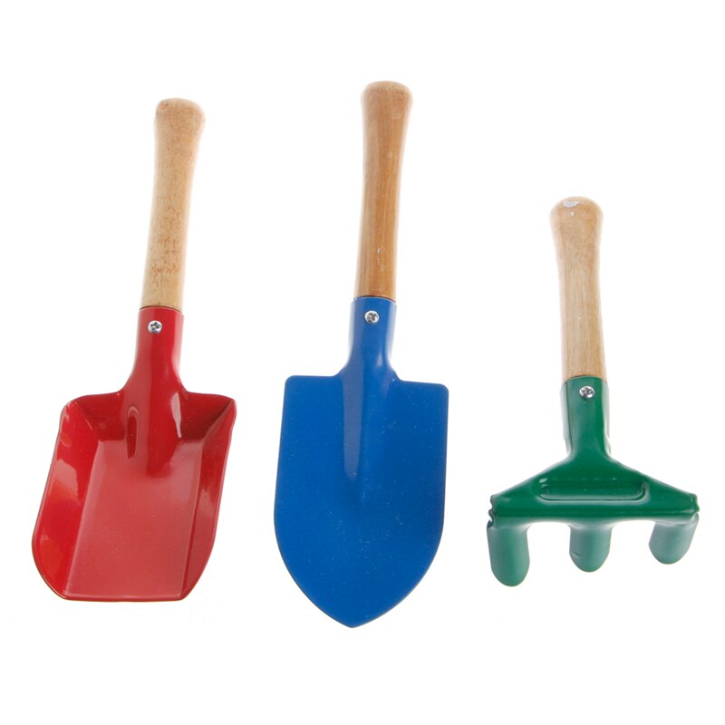 Juego de Herramientas de jardín para niños, pala de rastrillo, juguete de playa para el hogar, 3 uds.