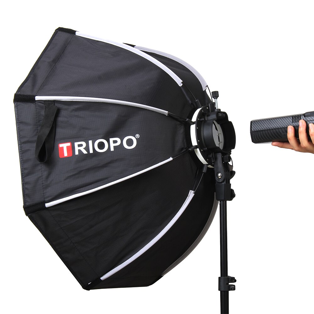 Triopo – boîte à lumière Speedlite KX65 de 65cm, parapluie octogonal + grille en nid d&#39;abeille, boîte à lumière Flash d&#39;extérieur pour Godox V1 Speedlite