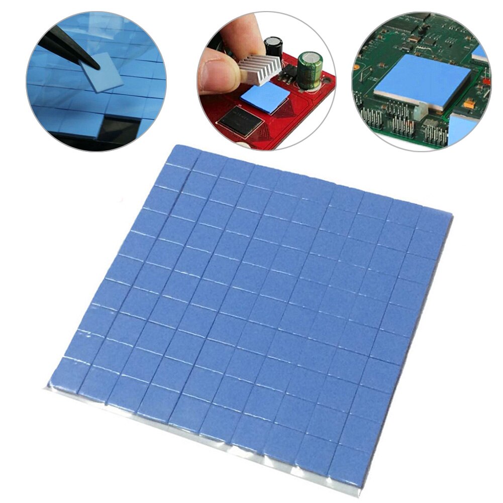 Thermal Pad GPU CPU Heatsink Cooling Conductive Silicone Pad 10mm*10mm*1mm Size for Laptop