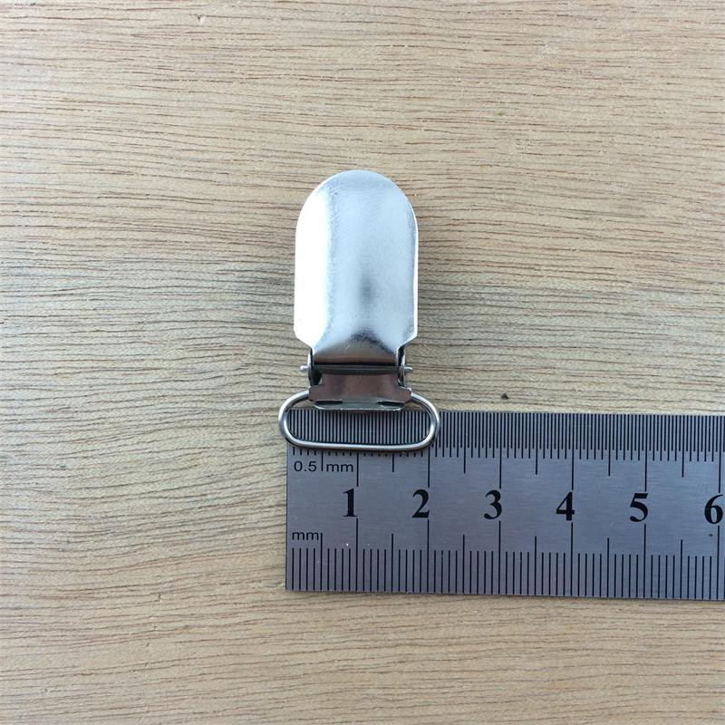 100 stk 20mm 0.8 '' sølv metal seleclips beklædningsplastik tand