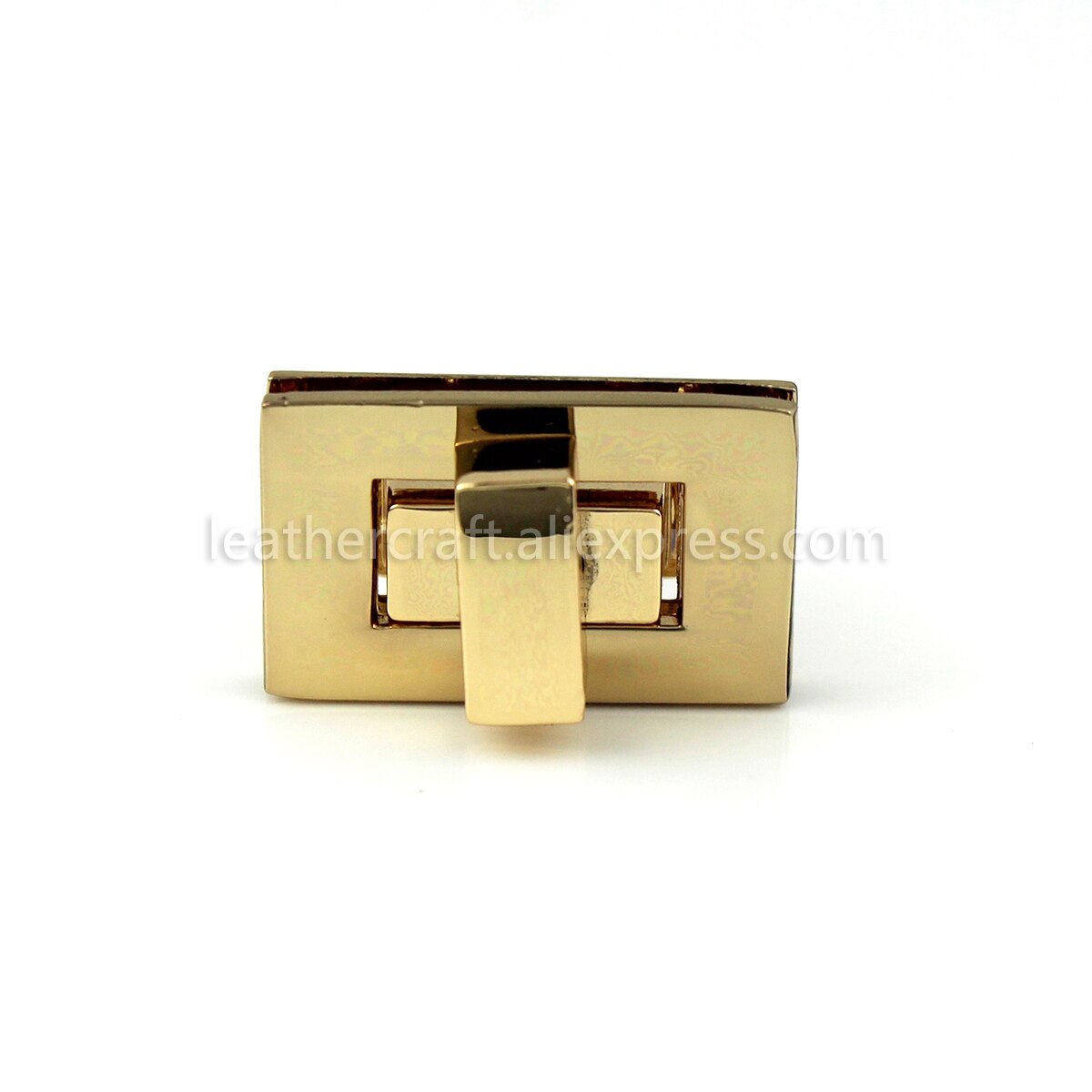 Bolso pequeño cuadrado de Metal para mujer, cierre de giro, artesanía de cuero, bolso de hombro, accesorios DIY, 1-1/16": Lightgold