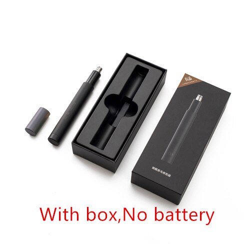 Xiaomi mijia eléctrico Mini recortador de pelo de la nariz HN1 oreja portátil de la nariz de la afeitadora de pelo de la nariz herramienta impermeable del limpiador seguro para los hombres: Black