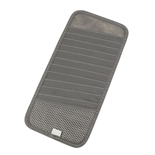 Parasol de para coche, estuche de tarjeta de disco CD DVD y bolígrafo de cristal con caja de pañuelos, bolsa de almacenamiento con Clip y soporte multifuncional