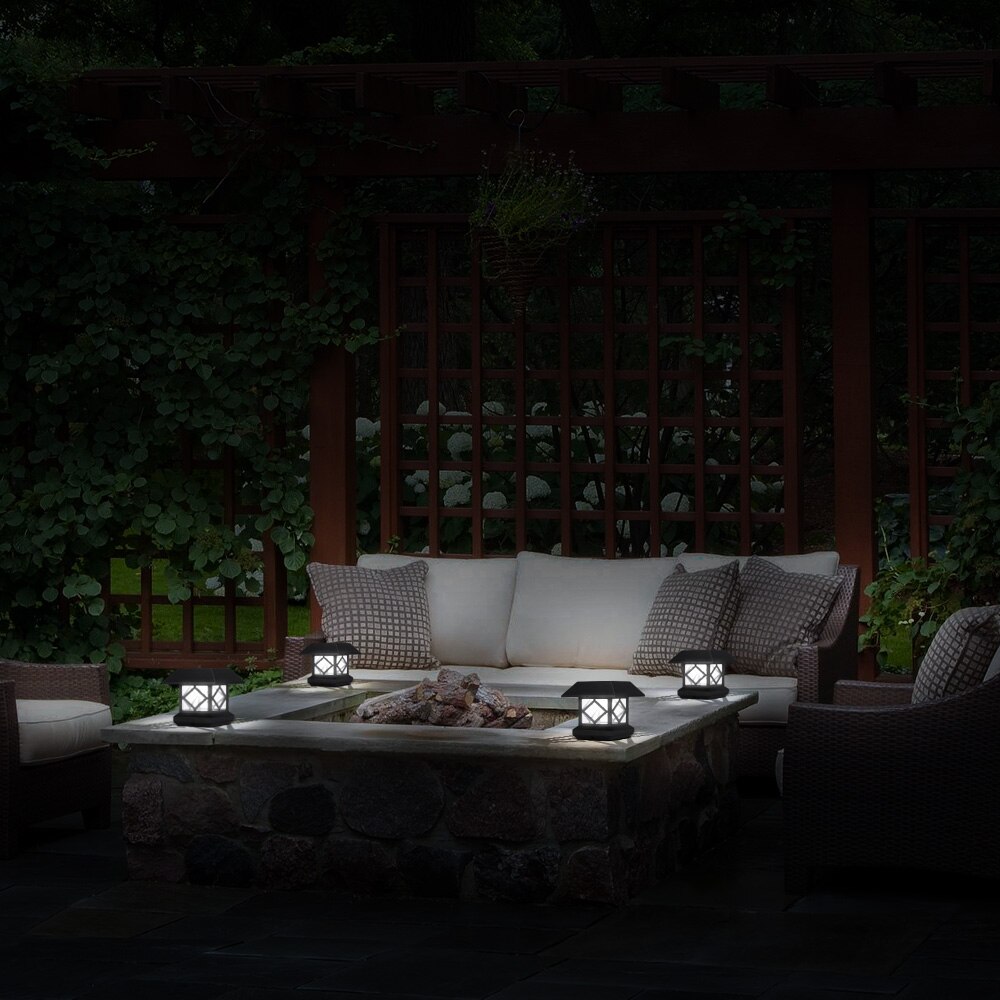 Lawn Light Waterproof Outdoor Solar Landscape Home Garden Yard Wall Fence LED Garden Yard Bollard Pillar Light Post Ground Lamp