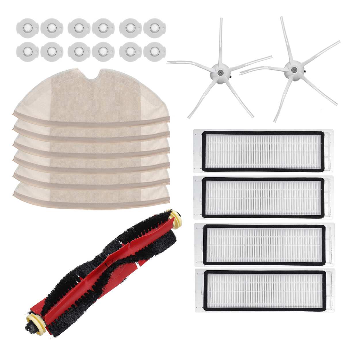 25/19/7/6 stk hepa filter hovedbørste sidebørste til xiaomi roborock  s6 s60 s65 s5 max  t6 robotstøvsugerdele