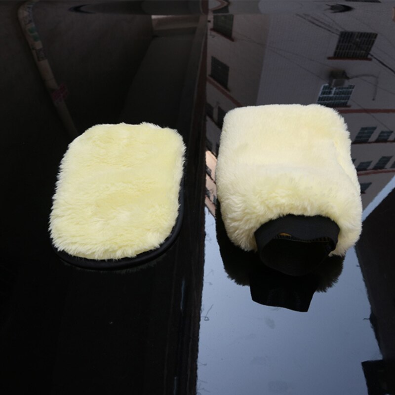 Bil uld plys handsker til bilvask klud rengøring auto detaljer børste bil handsker polering vask tørring klistermærker til bil