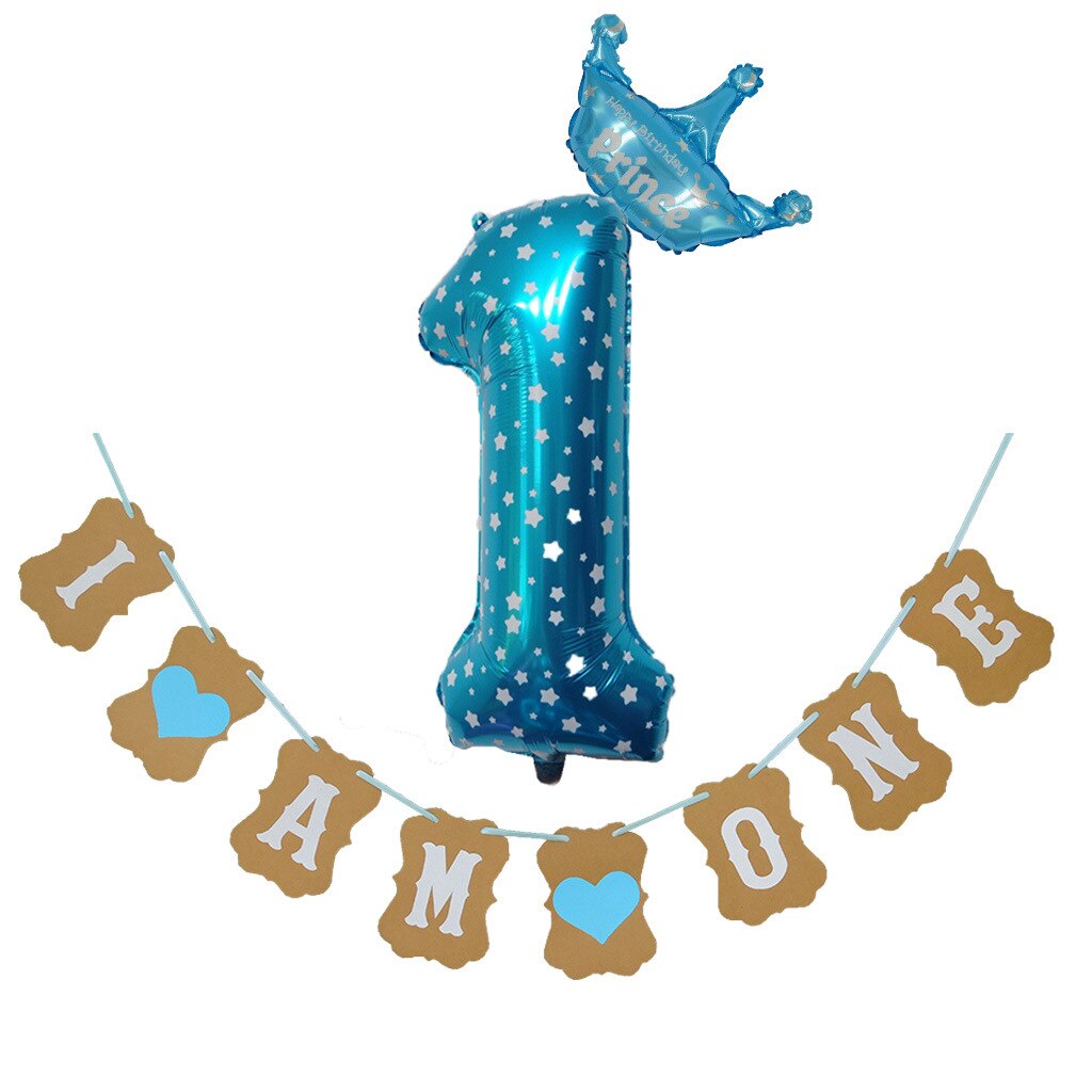1 set van 2m knutselpapieren banners, 30 inch ballonnen, hartvormige kroon, roze ballonnenslingerset voor een meisjesverjaardagsfeestdecoratie.
