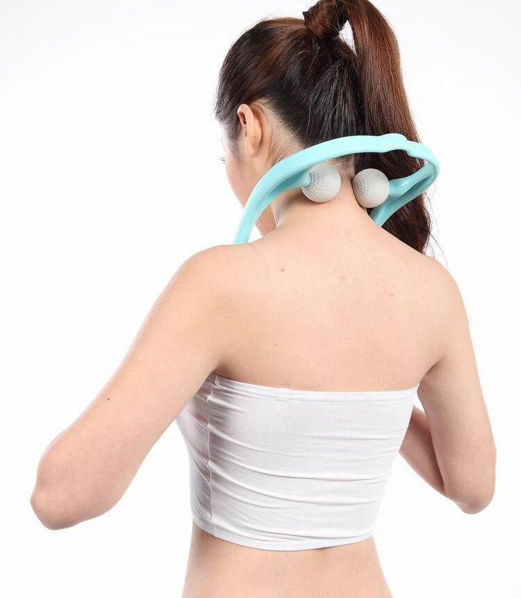 Druk Therapie Nek Massage Tool Druk Verlichten Hand Roller Massage Nek Schouder Dual Trigger Punt Zelf Massager