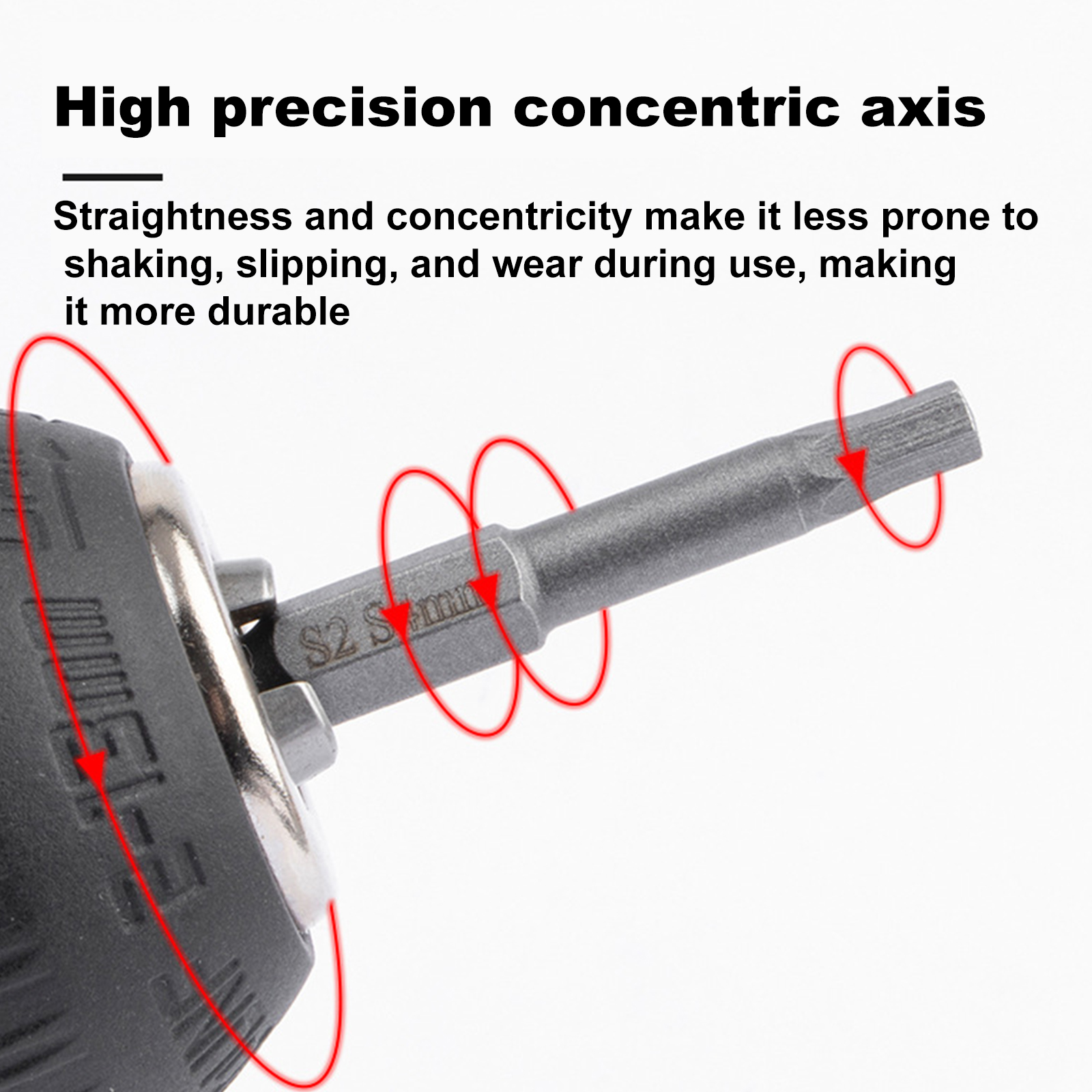 Juego de puntas de destornillador magnético métrico, llave Allen con cabeza de vástago hexagonal de 1/4 ", 8/10 Uds.