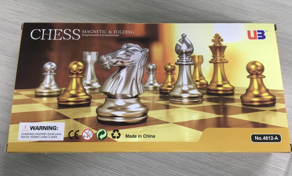 RCtown Magnetic Travel Chess Set With 32CM Folding Board Portable Chess Board Educational Games 4812