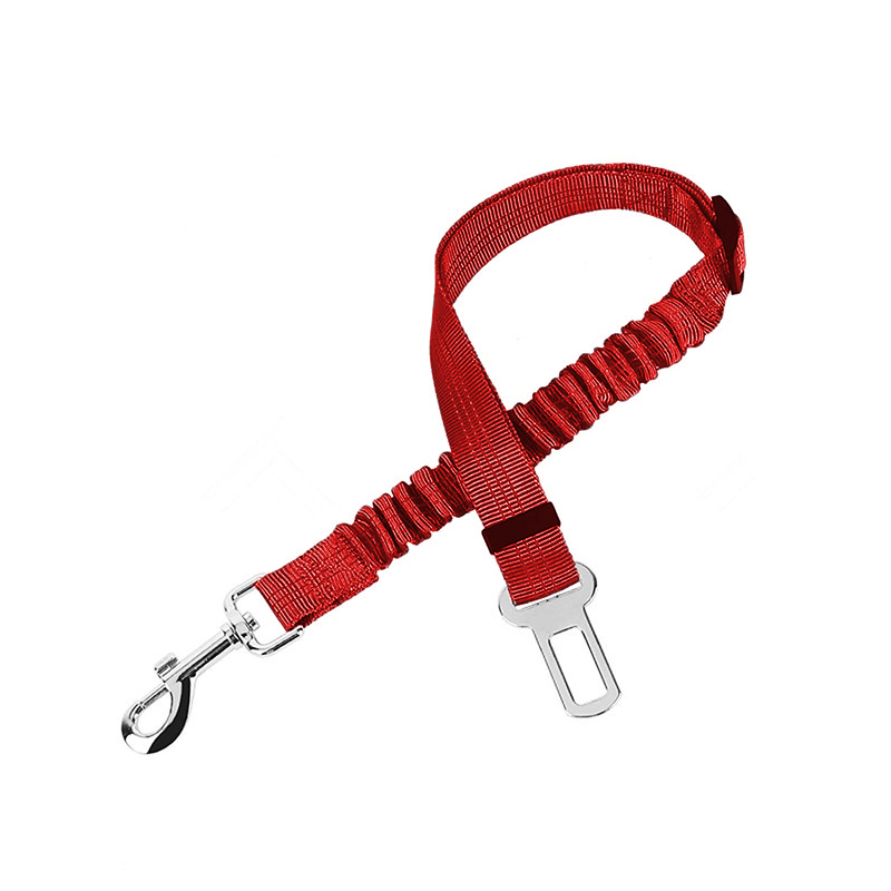 Hond Autogordel Elastische Verstelbaar Leash Riem Voor Huisdier Auto Reizen Hond Kat Veiligheid Touw Pet Travel Essentials Accessoires: Rood