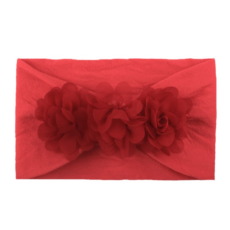 Baby Elastische Hoofdband Tulband Zomer Leuke Chiffon Bloem Haarbanden Voor Baby Meisjes Kids Peuter Haar Accessoires Rekwisieten: 04