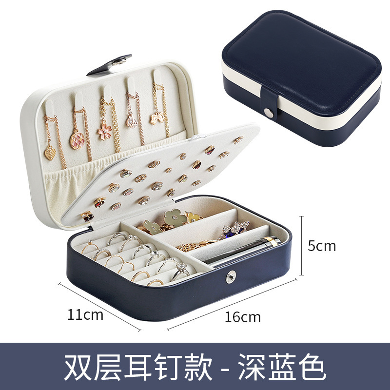 1 scatola portagioie di lusso con copertura di sicurezza multifunzionale adatta per orecchini, collane, anelli: marina militare