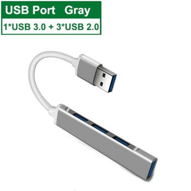 Prywatny Model Mini Hub stacja dokująca aluminium USB 3.0 rozgałęźnik Hub jeden do czterech akcesoriów stacji dokującej Typec: A