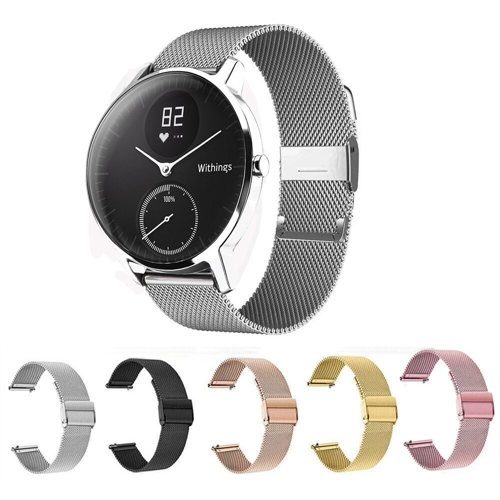 18mm 20mm Milanese Wymienny pasek do zegarka Nokia Withings STEEL HR 36MM 40MM HR Sport Smart Watch Quick Release Watchband