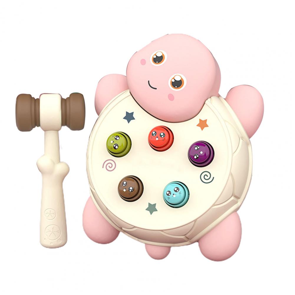 Praktische Elektrische Hamster Speelgoed Te Houden Building Arm Sterkte Interessante Geluidseffecten Licht Muziek Afranseling Mol Speelgoed:  Pink
