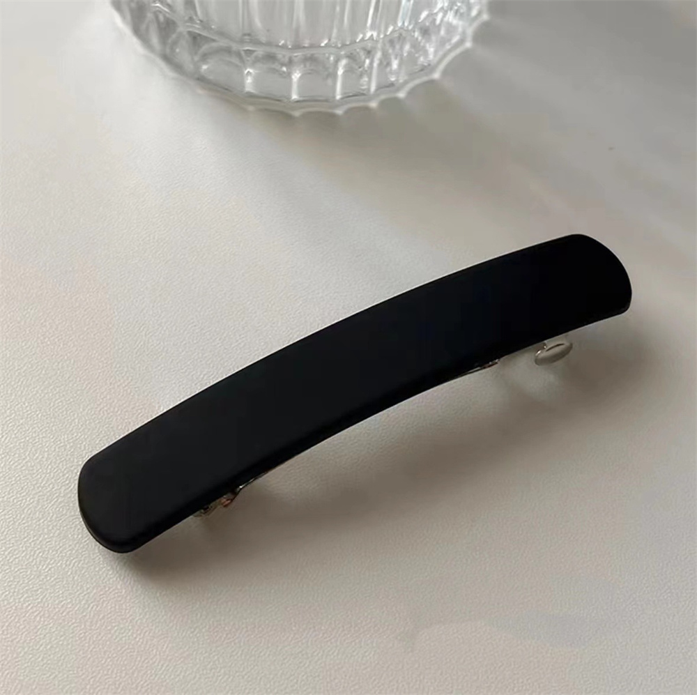 Pinza para el pelo con forma de barra sólida Simple para mujer, pasador acrílico de Color mate, pasador geométrico para el pelo, accesorios elegantes para el cabello: Rosa