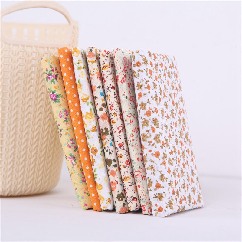 7Pcs/set Printed Cotton Fabric Scrapbooking Cloth DIY Handmade Patchwork Material for Needlework Sewing Accessory Bundle Sewing